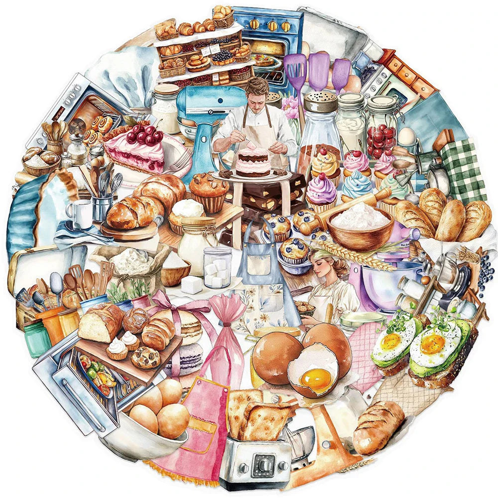 10/30/50pcs Transparent Baking Cartoon Food Aesthetic Stickers Decals DIY Laptop Phone Fridge Diary Decoration Sticker Kids Toys
