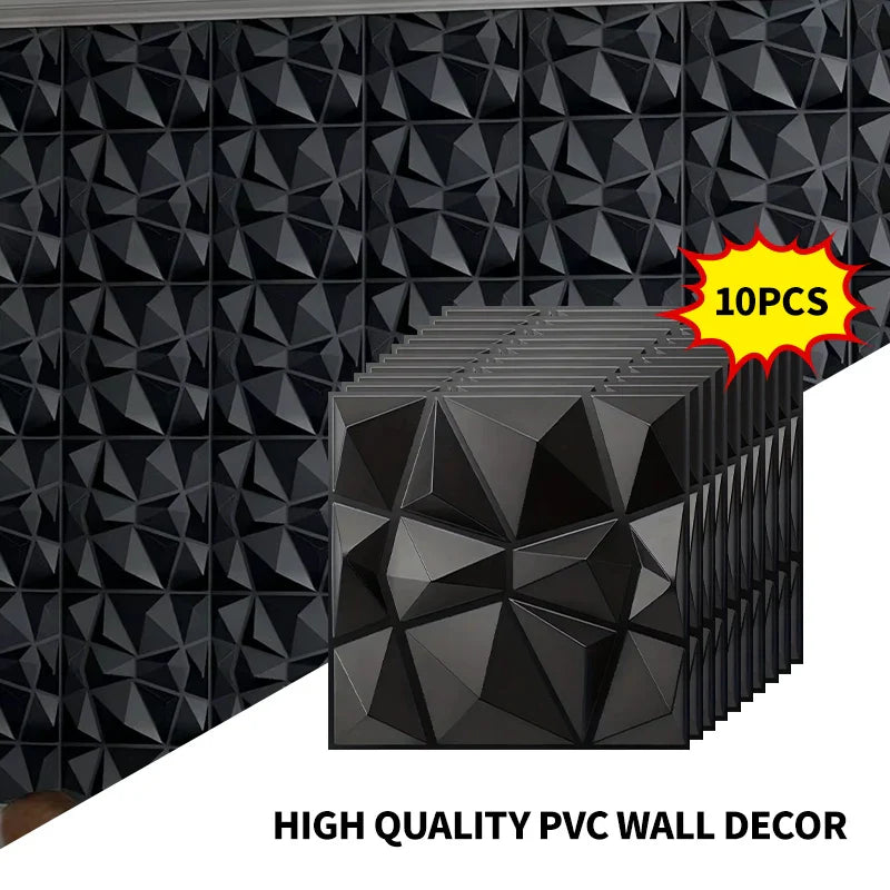 3D Wall Panels 30x30cm Indoor Wall Decoration for Living Room Bedroom Hotel Office  Mural Tile-Panel-Mold 3D Wall Sticker