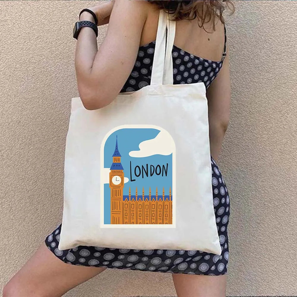 Woman's Large Capacity Canvas Tote Bag | Stylish Travel & Shopping Shoulder Handbag (Work, Gym, Grocery, Eco-Friendly)