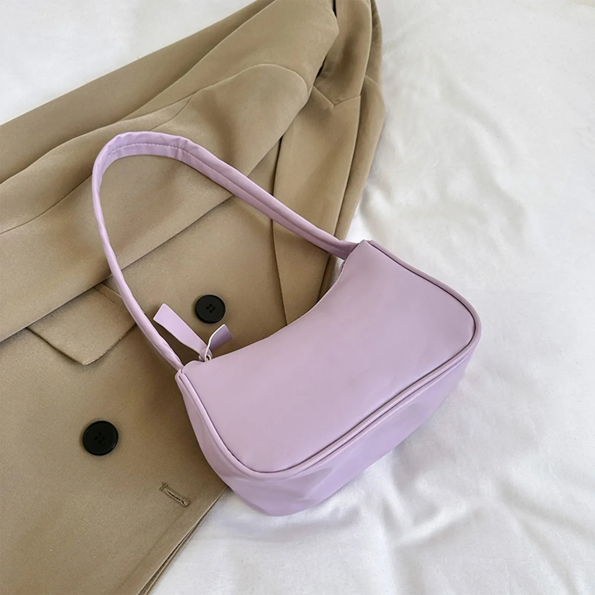 Retro Women's Solid Color Zipper Phone Bag | Hand Bag, Shoulder Bag & Armpit Bag (Mochilas Para Mujer, Mochila Y2k)
