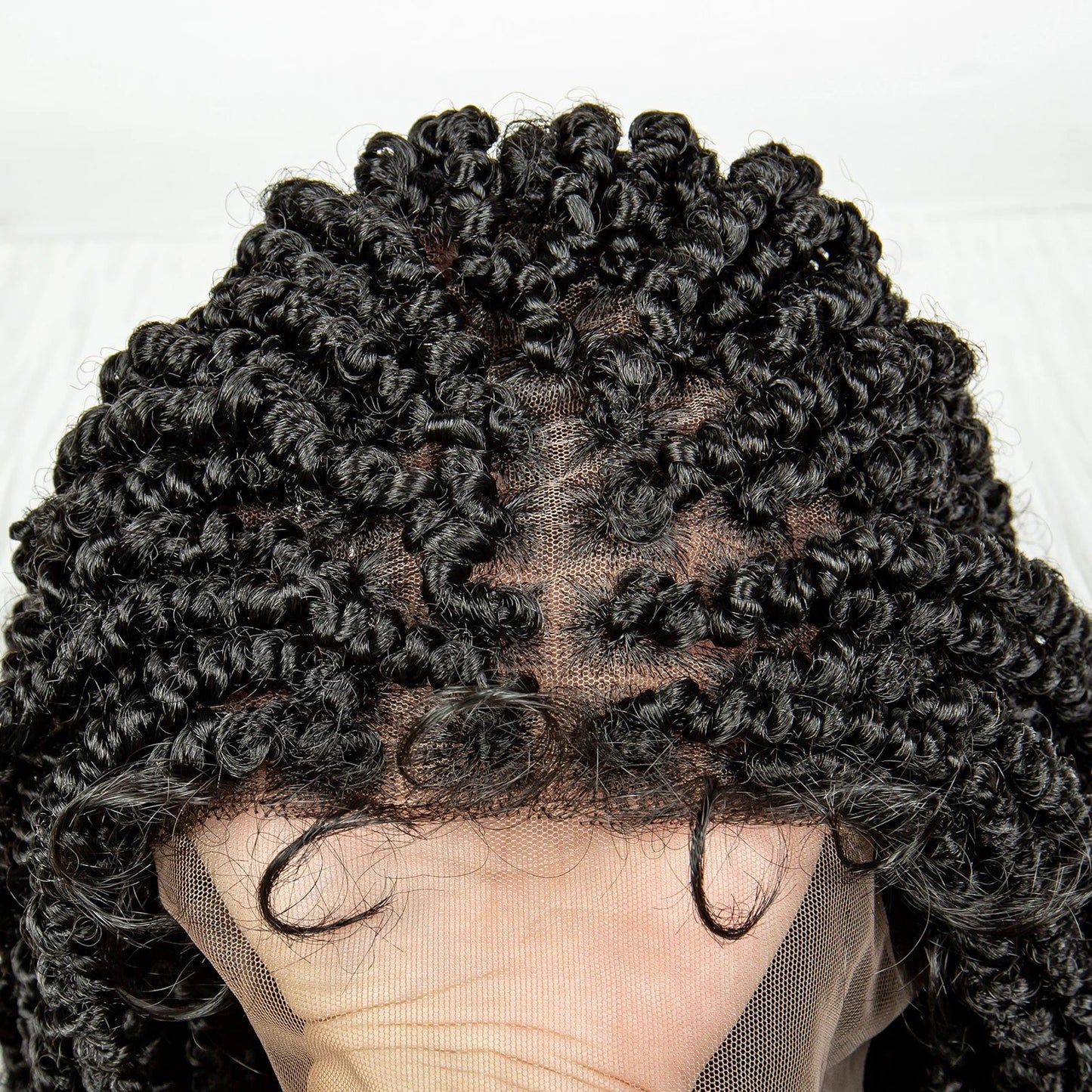 Short Curly Crochet Braided Wig with Baby Hair | Knotless Lace Front Wig for Black Women | Synthetic Braids