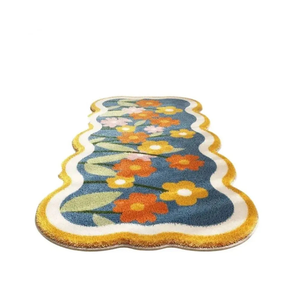 VIKAMA Faux Cashmere Rug, Thickened Absorbent Stain-Resistant Non-Slip Mat for Bedside and Home Use