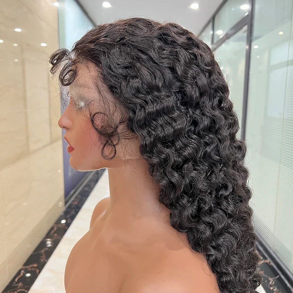 Burmese Curly HD Lace Frontal Wig | 200% Density Human Hair | #1B Natural Color