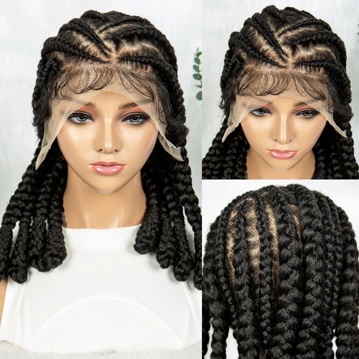 Box Braids Wig Crochet Hair Bohemian Braids Braiding Hair With  Pre-plucked Synthetic Crochet Hair for Women