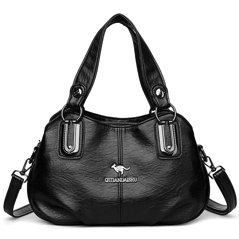 Luxury Handbags 3 Layers | Large Capacity Designer Handbags & Soft Leather Ladies Shoulder Crossbody Bag for Women (Sac)