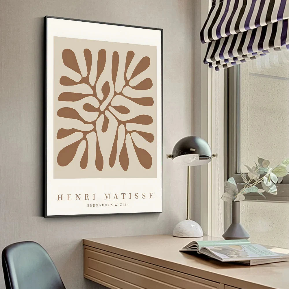 Beige Abstract Wall Decoration Poster _ Interior Wall Decoration Living Room - Paintin Poster