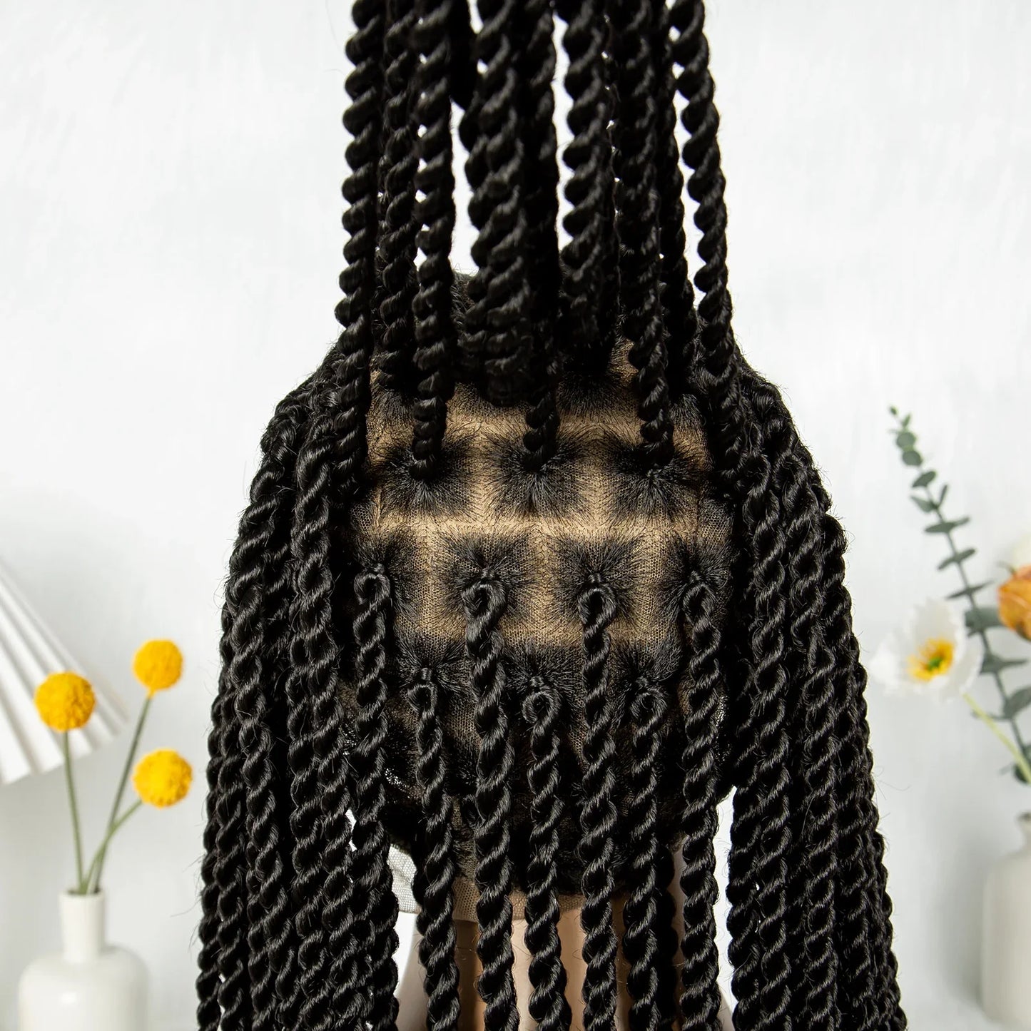 HD Lace Cornrows to Twisted Braids Wig | Full Lace Goddess Style
