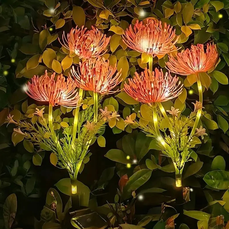 2PC Solar Bian Flower LED Garden Lights,Outdoor Waterproof Lawn Lamp,Landscape Lighting For Yard,Walkway,Path,Party,Christmas