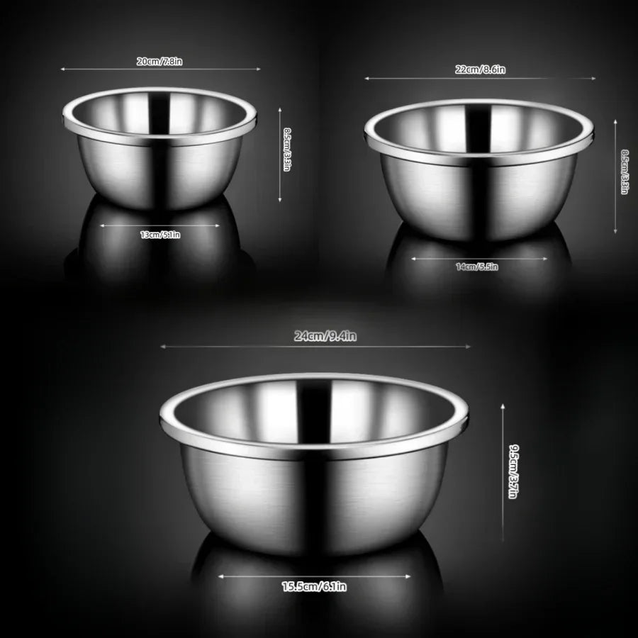 Scaled Mixing Bowl Stainless Steel Whisking Bowl For Knead Dough Salad Cooking Baking Container Kitchen Supplies