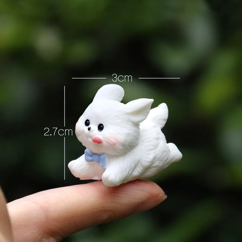 5-10pc Figurines Miniatures Cute Dog Micro Landscape Ornaments For Home Decorations Kawaii Puppy Car Desk Decor Room Accessories
