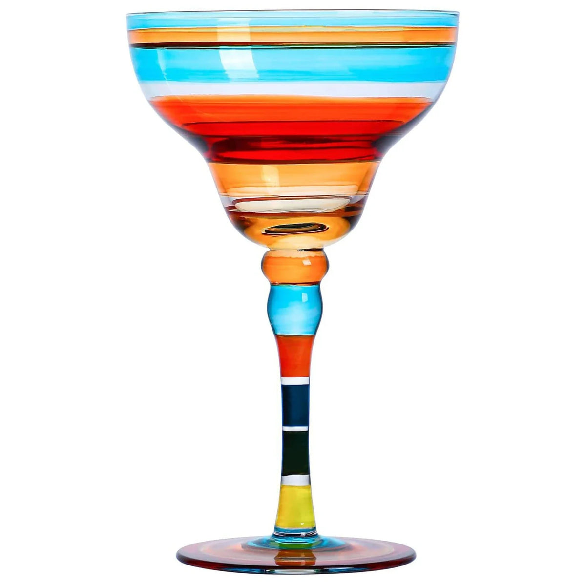Margarita Cocktail Goblet Cup Multi-Purpose Colorful Wine Glasses for Home Bar Wedding Party