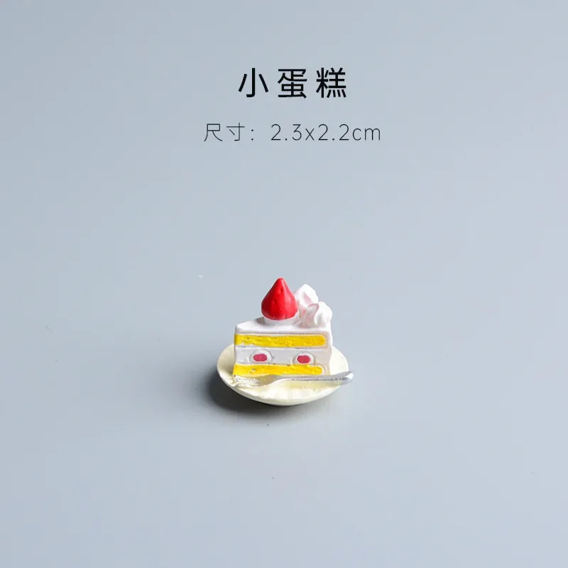 ZAKKA Miniatures Study Bookcase Home Decor Cute Cartoon Cat Retro Desk Gramophone Ornament Crafts Dollhouse Accessories Toy Gift