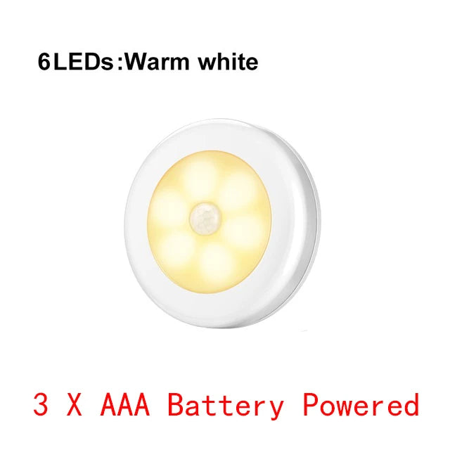 LED Under Cabinet Night Light Motion Sensor Closet Light Kitchen Bedroom Lighting Wall Lamp With Magnetic Strip USB Rechargeable