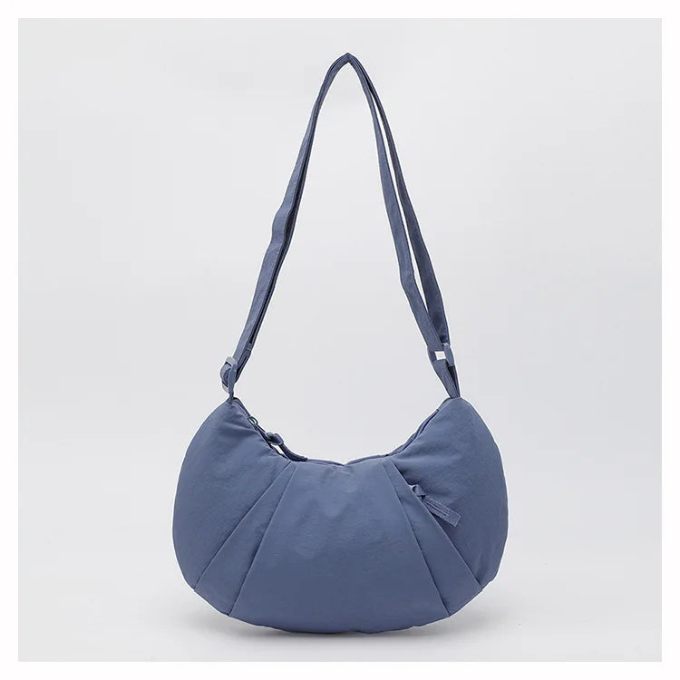 New Large-Capacity Crescent Bag for Women | Trendy Casual Nylon Shoulder & Crossbody Bag (Simple Croissant Style, Commuting)