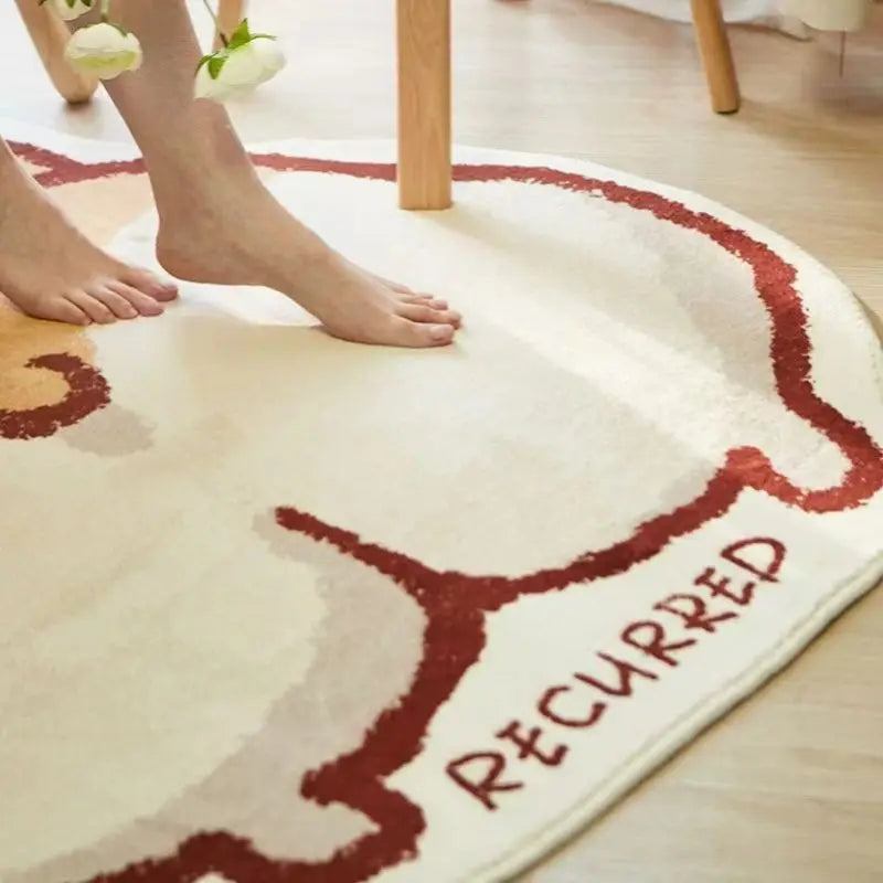 Cartoon Corgi Imitation Cashmere Bathroom Floor Coaster Cute Toilet Absorbent Dirty Resistant Foot Rug Toilet Slip Resistant Mat