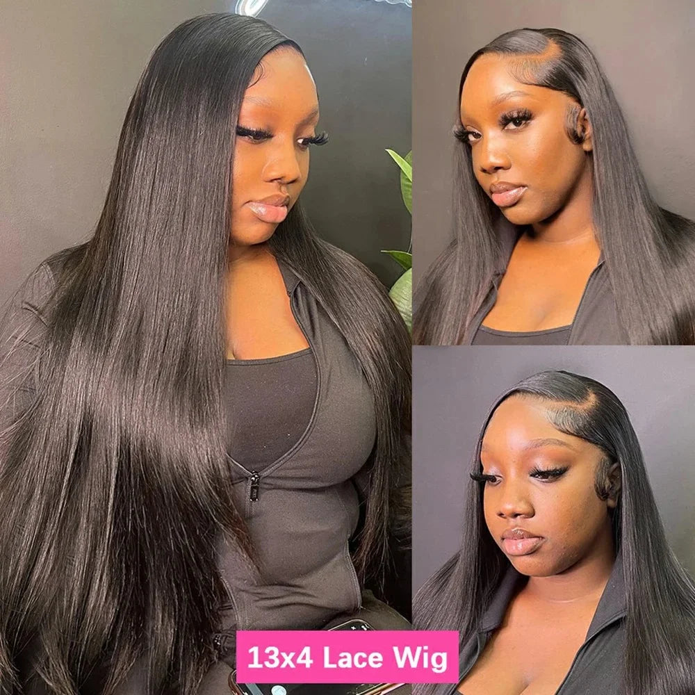 Straight HD Lace Frontal Wig | 13x6 & 13x4 Human Hair | Glueless Brazilian Remy Hair