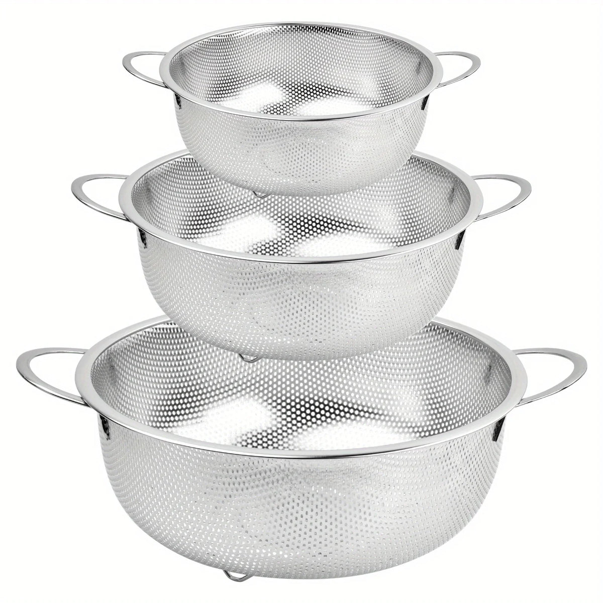 Stainless steel drain basket, vegetable washing basket, perforated basket, rice washing basket, sieve and filter water