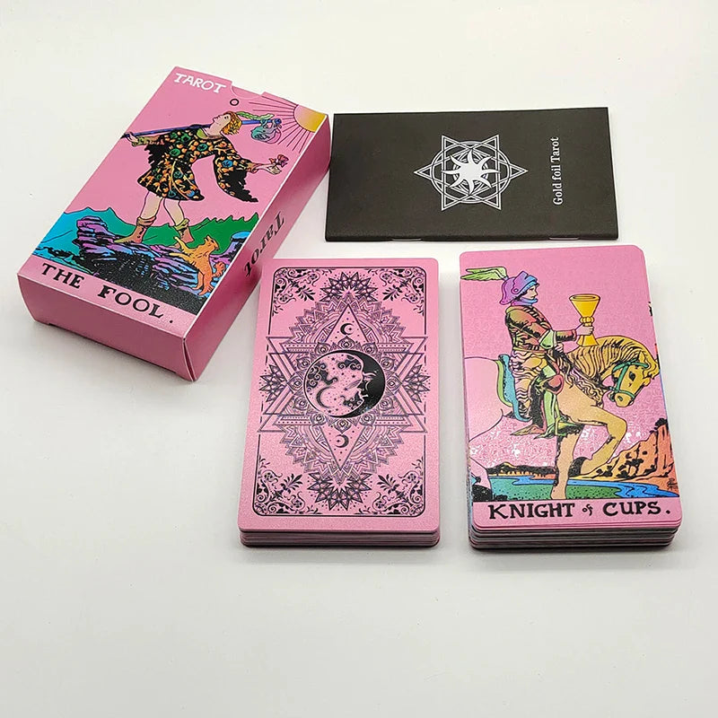 Water Proof 78 Card PVC Tarot Deck With Plastic Package Divination Board Game Fortune Telling Oracle Set For Beginners