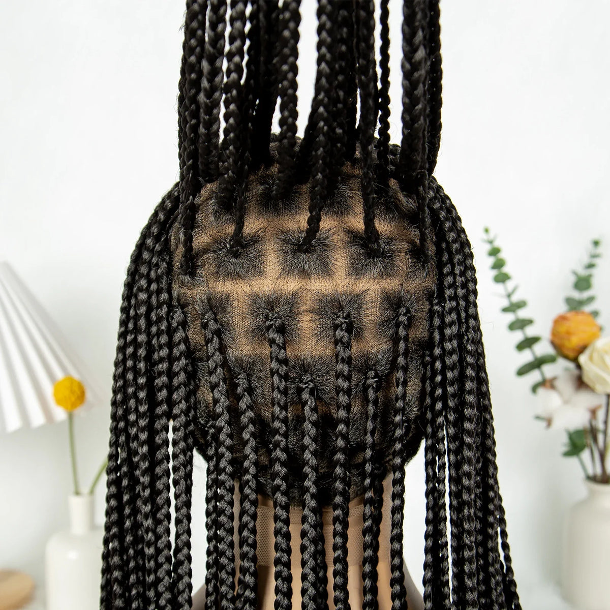New HD Goddess Box Braids Wig | Transparent Full Lace Crochet