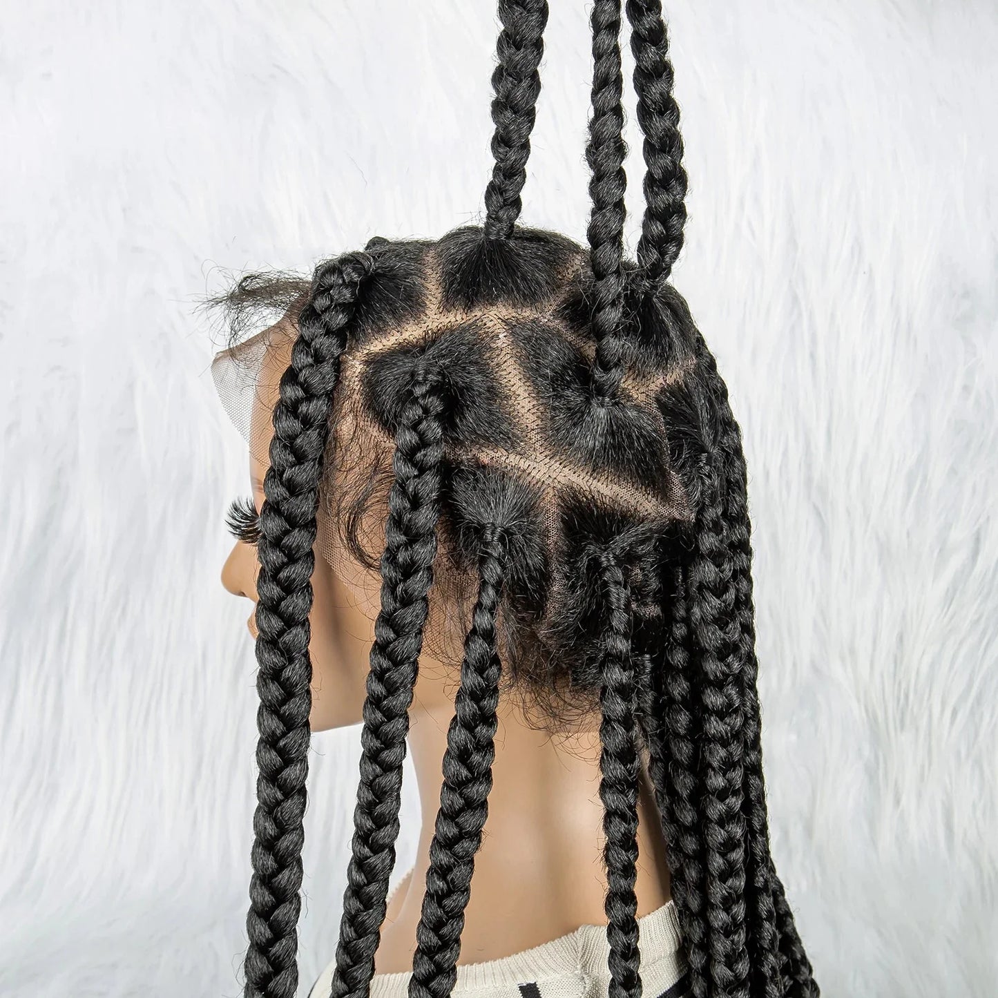 HD Lace Knotless Square Box Braids Wig | Full Lace | Baby Hair | Black Women