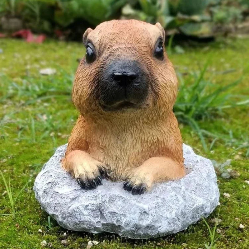 Simulation Animal Groundhog Cute Ornaments Outdoor Aarden Decoration Patio Balcony Arrangement Flower Pot Yard Gardening Decor