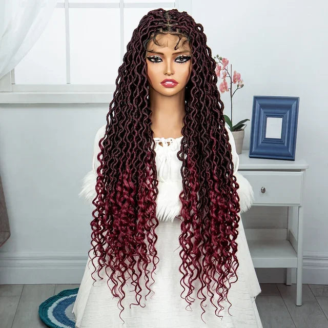 Goddess Locs & Passion Twist Braids Wig | Full Lace | Knotless | Boho Style