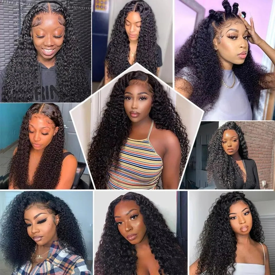 32-36 Inch Deep Wave Lace Front Wig | Brazilian Remy Human Hair | 180% Density