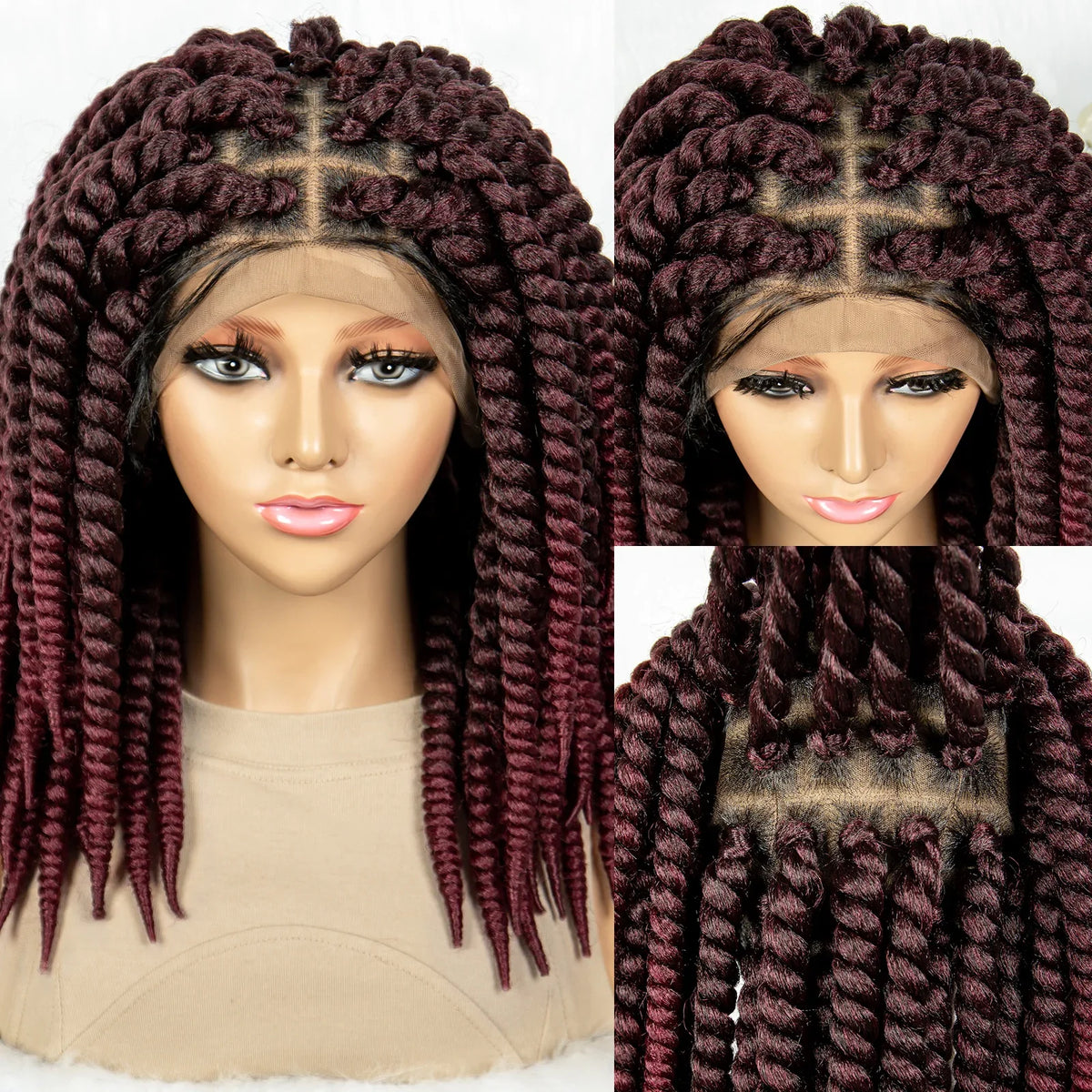 Kima Box Braids Full Lace Wig | Crochet Havana & Mambo Twists with Baby Hair