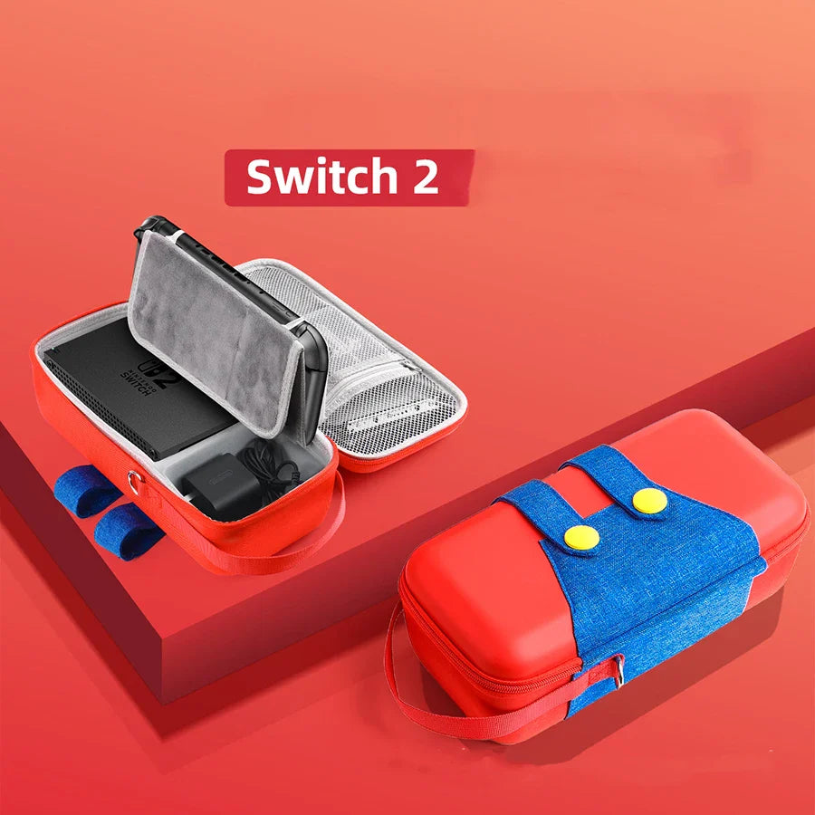 New For Nintendo Switch 2 Storage Bag with OLED Protective Cover | Large Capacity Portable Hard Shell Bracket Bag