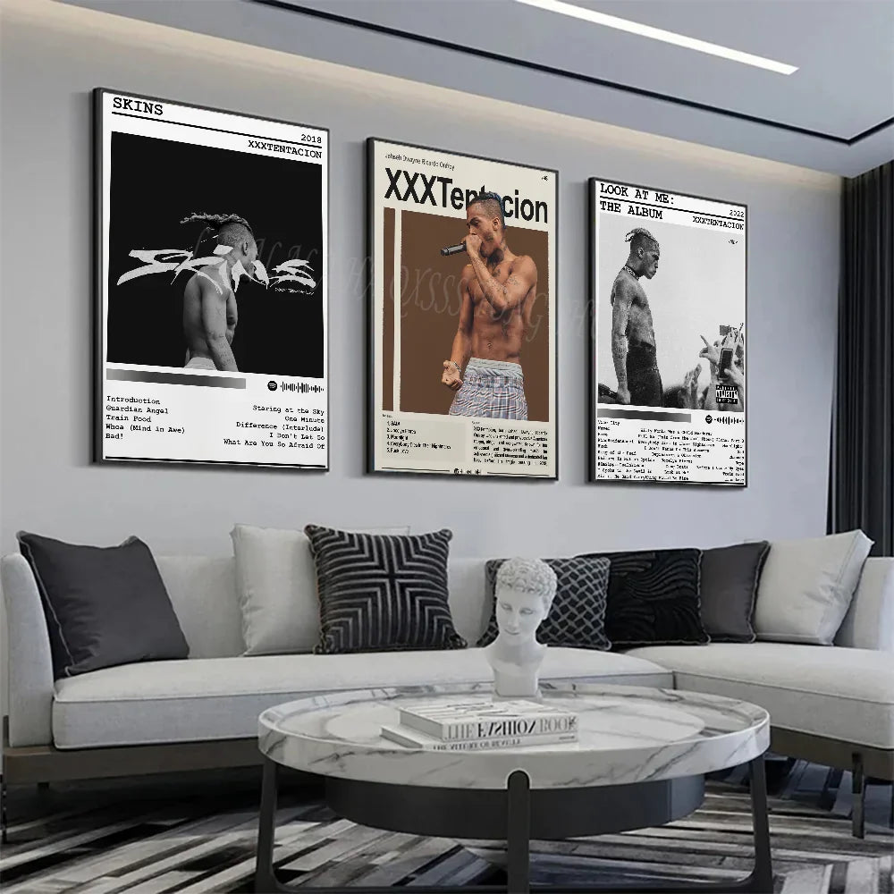 XXX-Tentacion Rock Rapper Music Albums Poster HD Posters Home Room Bar Cafe Decor Art Wall Painting Picture