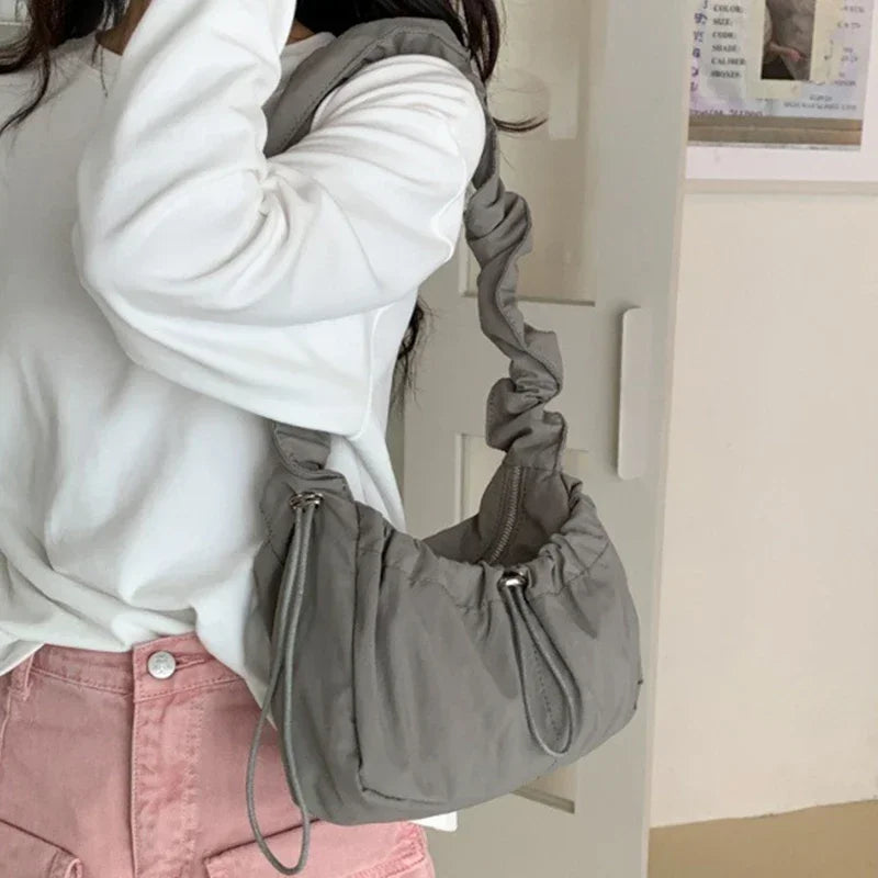 Simple Fashion Fold Shoulder Bag | Vintage Casual Designer Underarm Crossbody Bag (New Luxury High Quality Handbags & Purses)