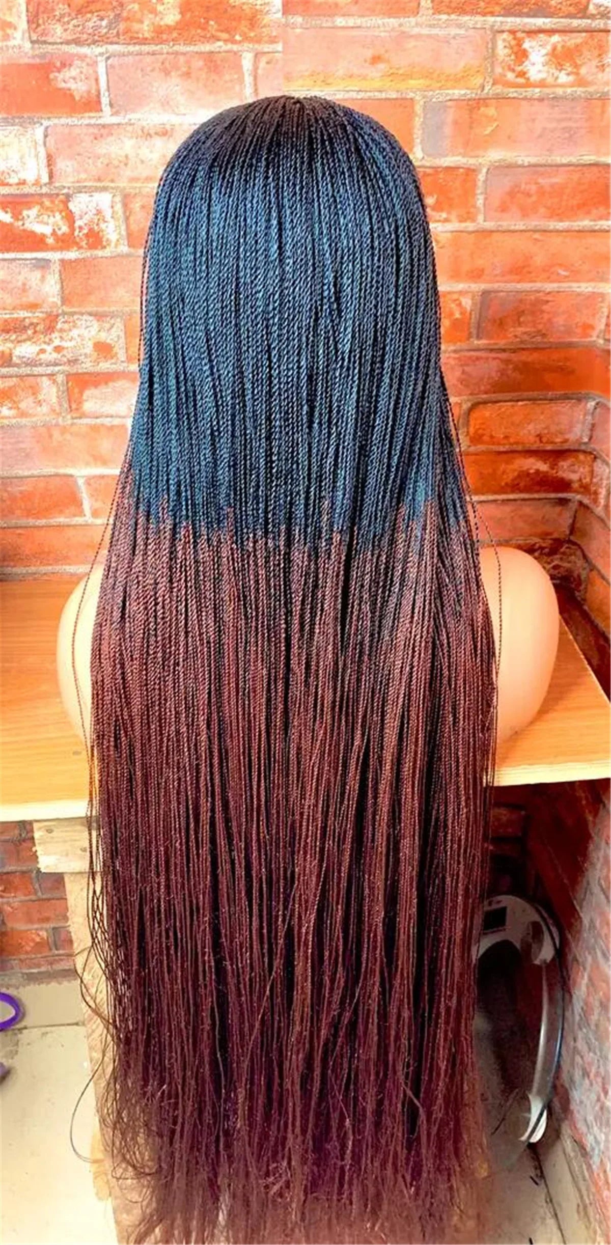 Chic Senegalese Micro Twist Braided Wig - Short Bob Style, Lightweight, Transparent Lace