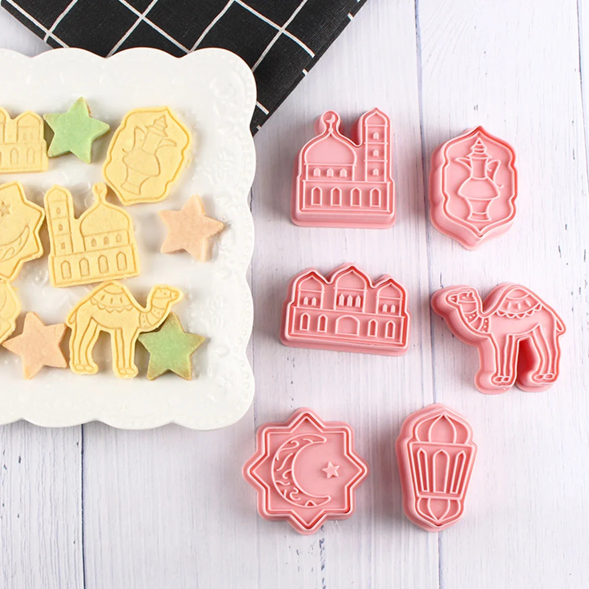 Ramadan Decoration 2025 EID Mubarak Biscuit Mold Cookie Cutter DIY Islamic Muslim Party Decor Al Adha Ramadan Kareem Eid Mubarak