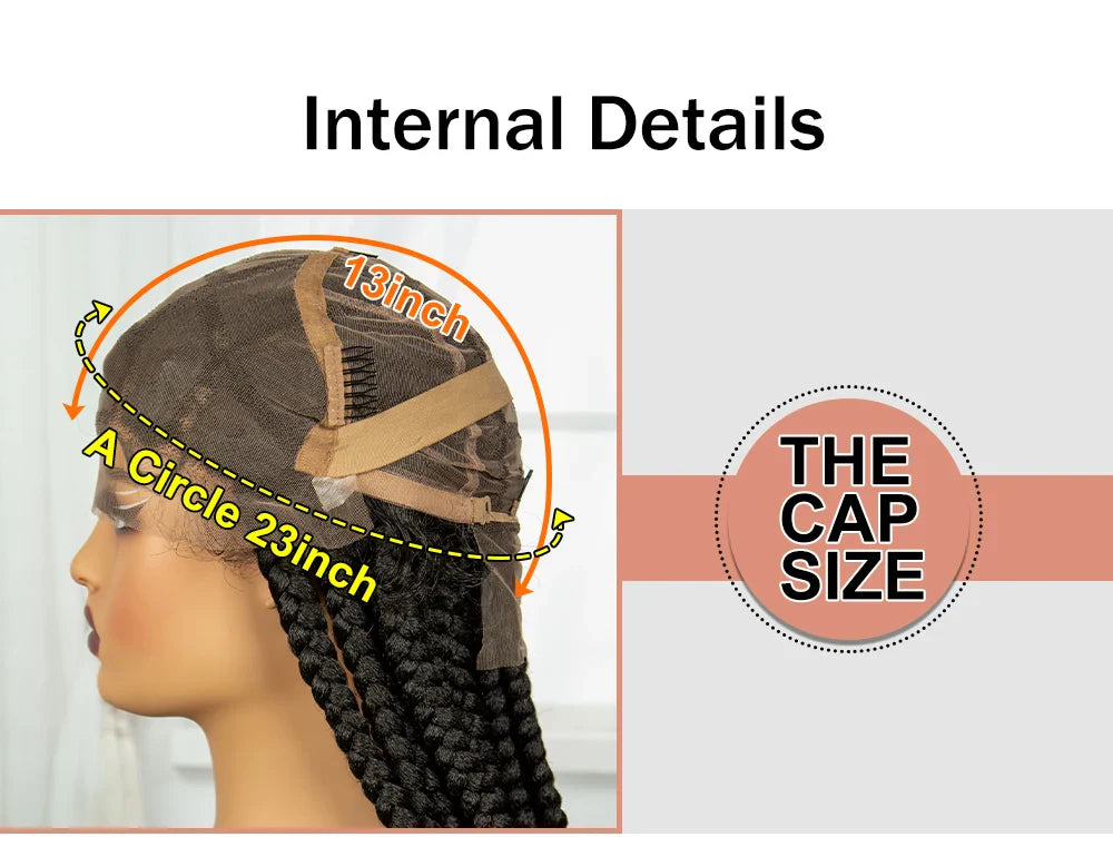 Knotless Twist Braids Full Lace Wig | Straight Synthetic Braids | Baby Hair | Black Women