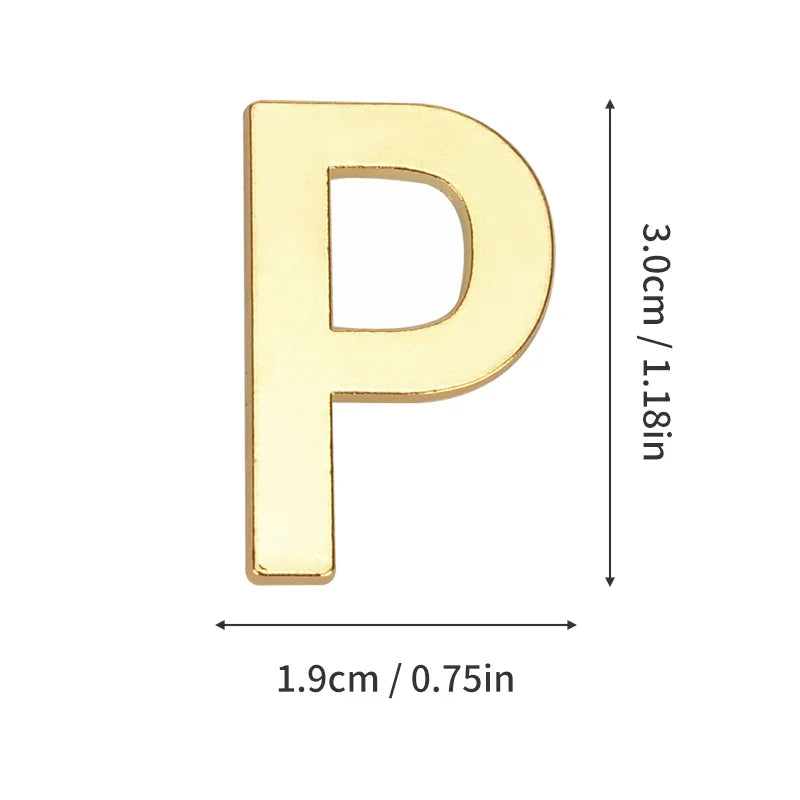 1Pcs Metal Self Adhesive House Number English Alphabet Letters for Apartment Room Door Plate Table Mailbox Number Stickers 3*2cm