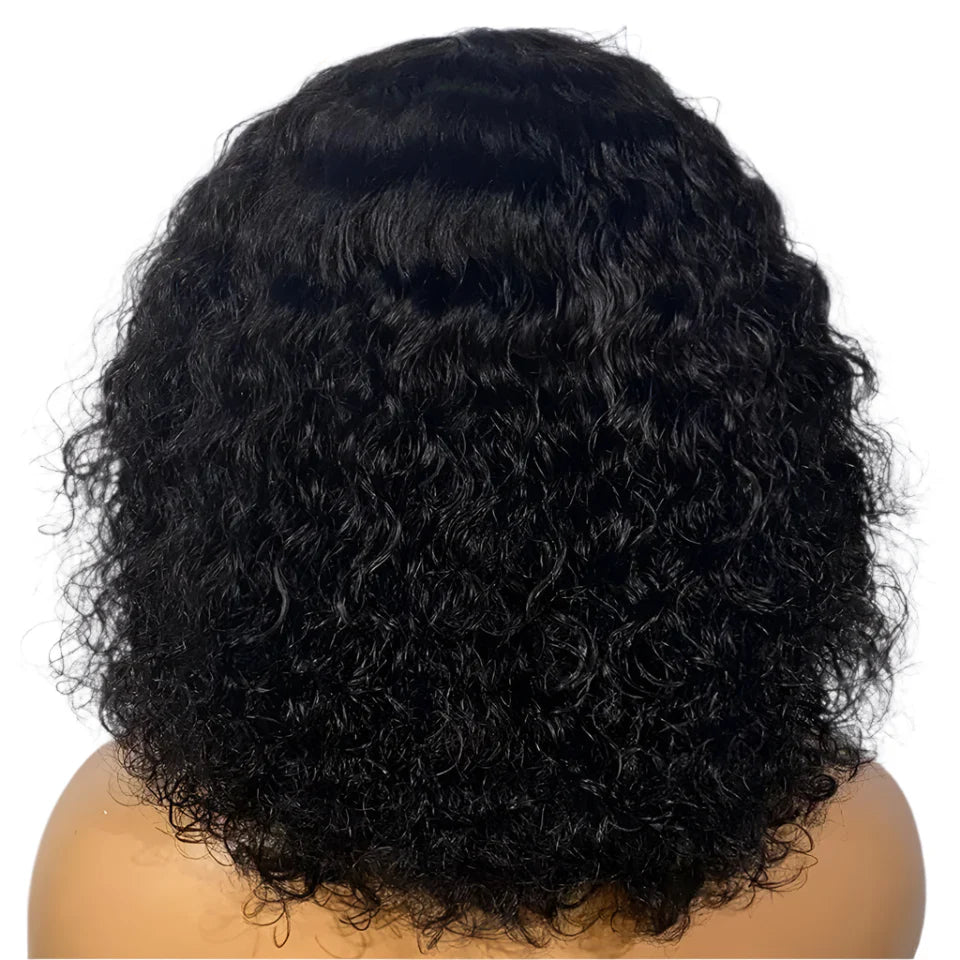 Rebecca Ombre Brown Curly Wig with Bangs | Loose Deep Wavy Brazilian Remy Human Hair