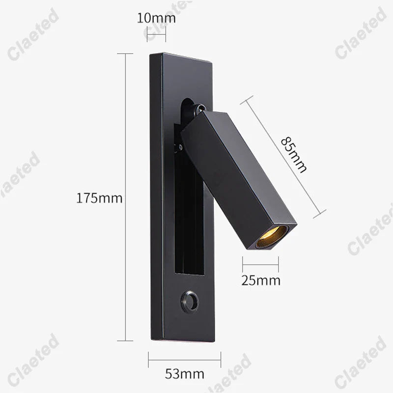 Modern Led Wall Lamp 110V 220V Led 3W Spotlight Sconce Wall Light for Beside Light Bedroom Living room Dining room Night Lights