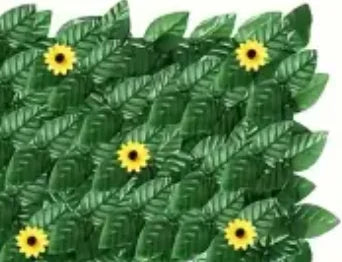 Green Artificial Ivy Privacy Fence Screen Outdoor With Sunflowers Artificial Grass Privacy Fence Screen Fake Ivy Wall Panel