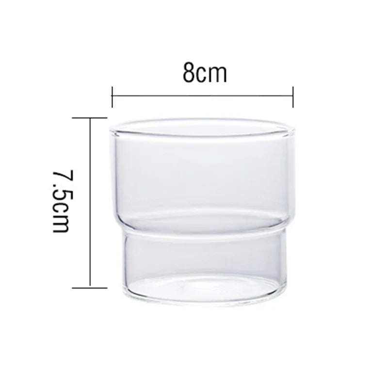 1PCS Creative Style Glass Coffee Smoothie Cup Heat-Resistant Drink Cup Transparent Glassware Whisky Beer Fruit Bubble Water