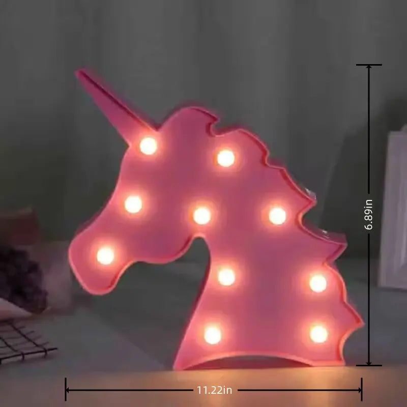 1PC Creative LED Shaped Lamp Indoor Battery Powered Wall Light,Decoration Night Light For Bedroom Table Beach Party&Photography