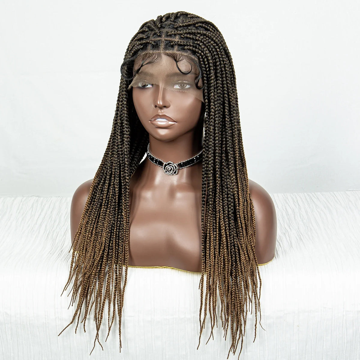 Knotless Cornrow Box Braids Full Lace Wig | Baby Hair | Clearance Sale | Black Women