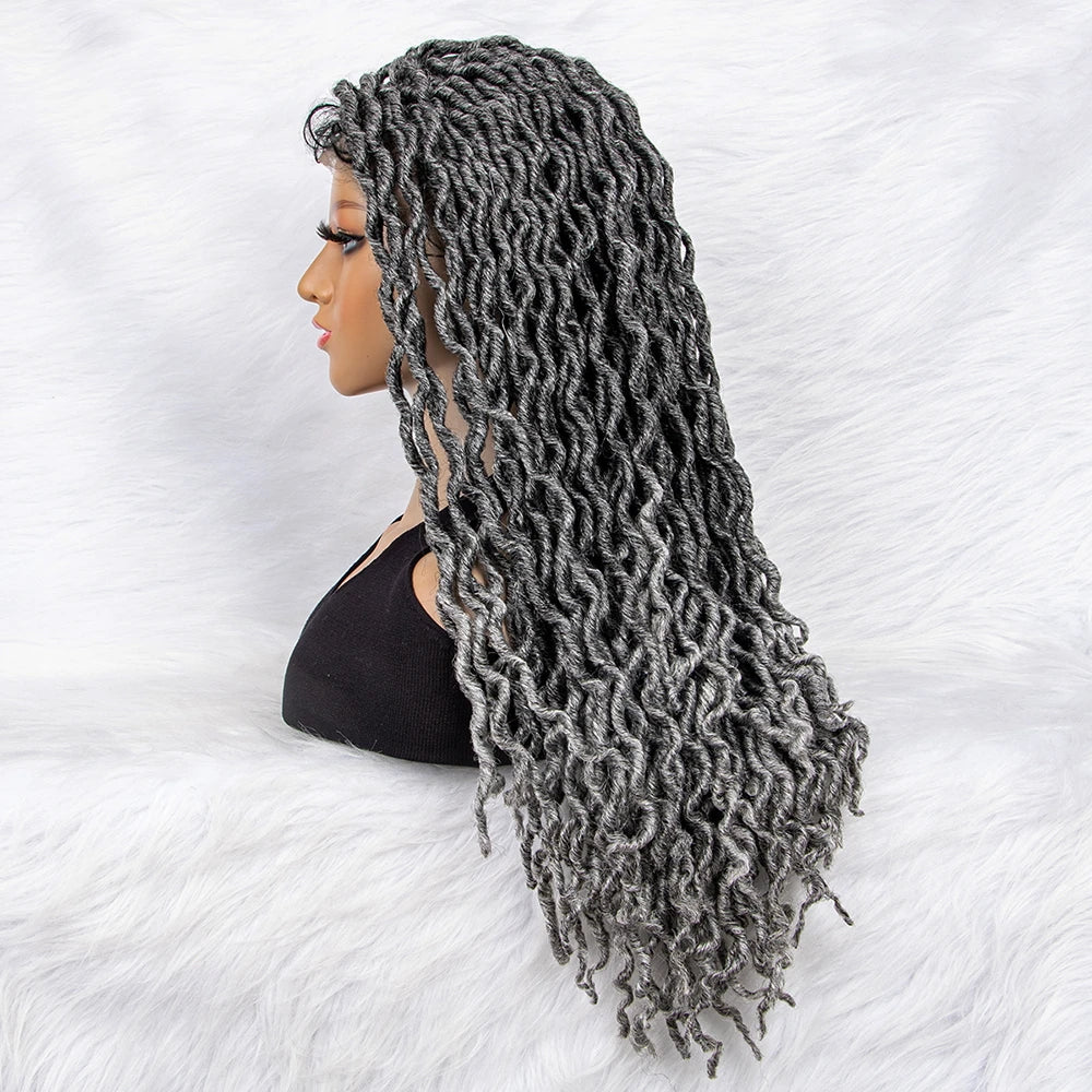 HD Transparent Lace Braided Wig with Lambswool Curls