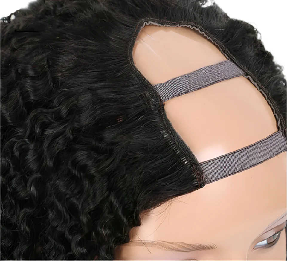 Rebecca 180% Density Deep Curly U-Part Wig | No Leave Out Brazilian Remy Human Hair