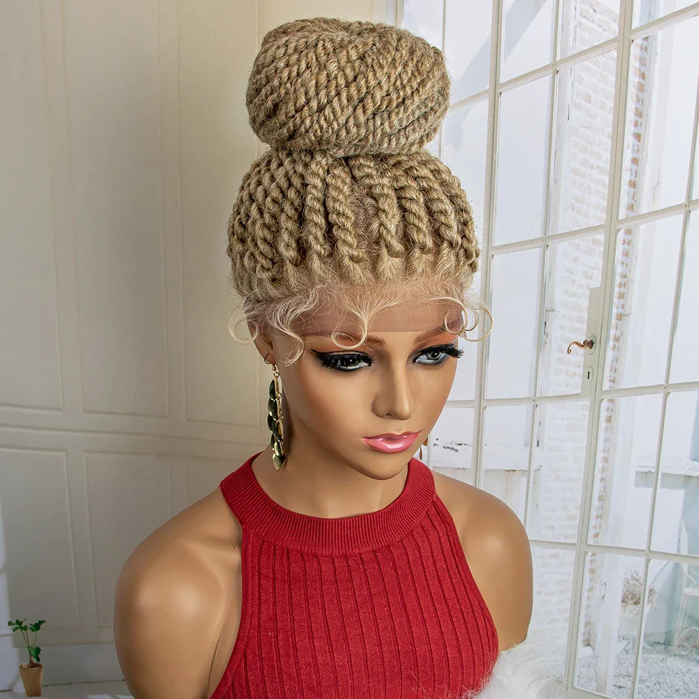 New Arrival Bun Braided Wig | Lace Front Updo with Baby Hair