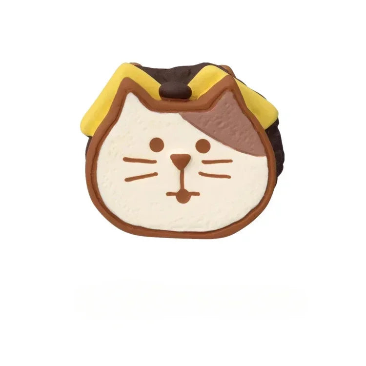 1pc ZAKKA Japanese Cat Food Bakery Coffee Shop Scene Decoration Resin Crafts Small Ornaments Croissant Donut Dessert Cupcake