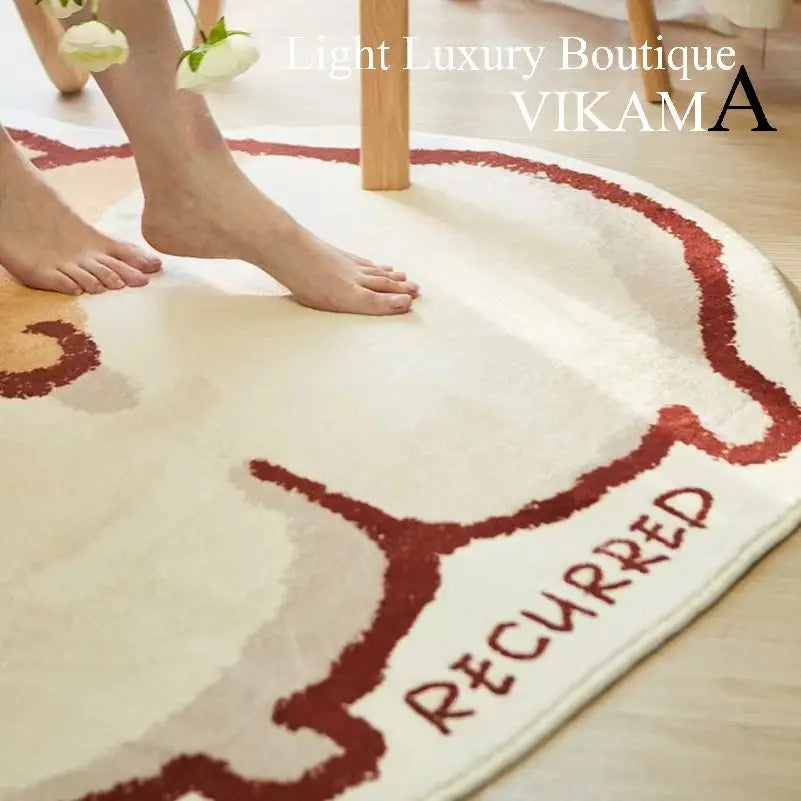 VIKAMA Cartoon Corgi Carpet Warm Touch Soft Bathroom Floor Mat Absorbent Foot Mat Living Room Bedroom Rug Doormat Home Dec
