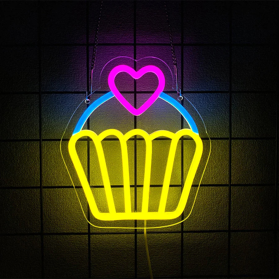 Dessert Series Led Neon Signs, Used For Wall Art Decor, Bakery, Coffee Shop, Shop, Kitchen, Ice Cream Shop Business Wall Lamp.