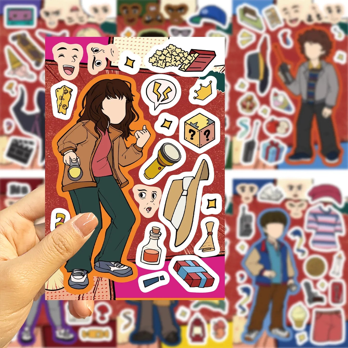 8/16/24PCS American TV Series 5 Cartoon DIY Decoration Phone Notebook Stationery Waterproof Stickers