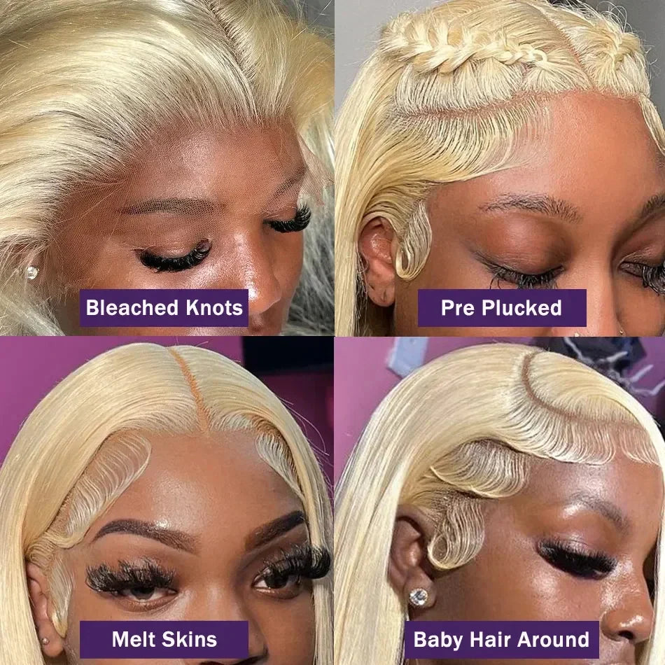 613 Blonde HD Lace Frontal Wig 13x4/13x6 Straight Human Hair Wigs Brazilian Remy