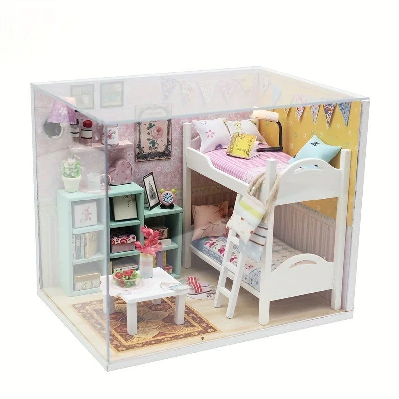 Creative DIY Wooden Model House Kit - Handcrafted Miniature Cottage, Perfect Christmas & Black Friday Gift Idea